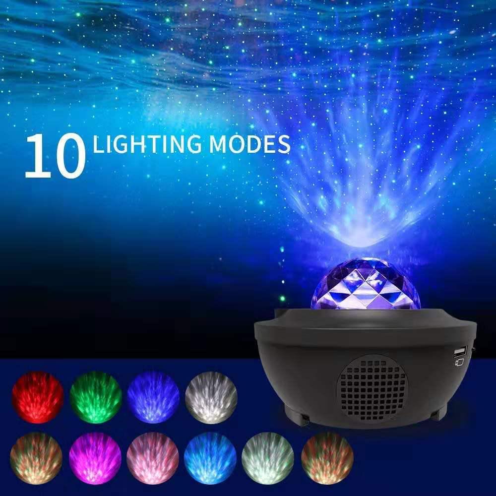 Buy Led Bluetooth Music Star Projector Lamp Usb Cable Voice Control ...