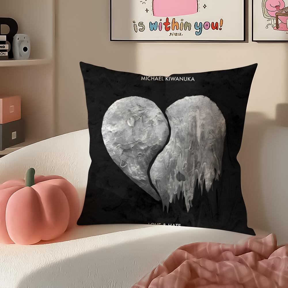 MMichael KKiwanuka Cushion Cover Pillowcase Short Plush Invisible Zipper Room Sofa Cushion Cover