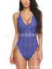 Sex Suit Sexy Women's Pajamas Deep V Perspective Lace Suspender Onesie Multi-color Bedroom Underwear Waist Suit