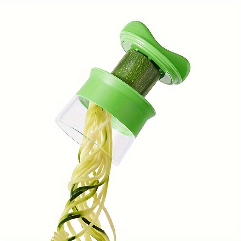 

Спирализатор для зеленых овощей – ручная машина для нарезки лапши из цуккини и роторная овощечистка с лезвием из нержавеющей стали, прочный АБС-пластик