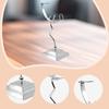 Sleek Metal Rock Display Easel Holder Base for Natural Stone Crystal Photography Home Classroom