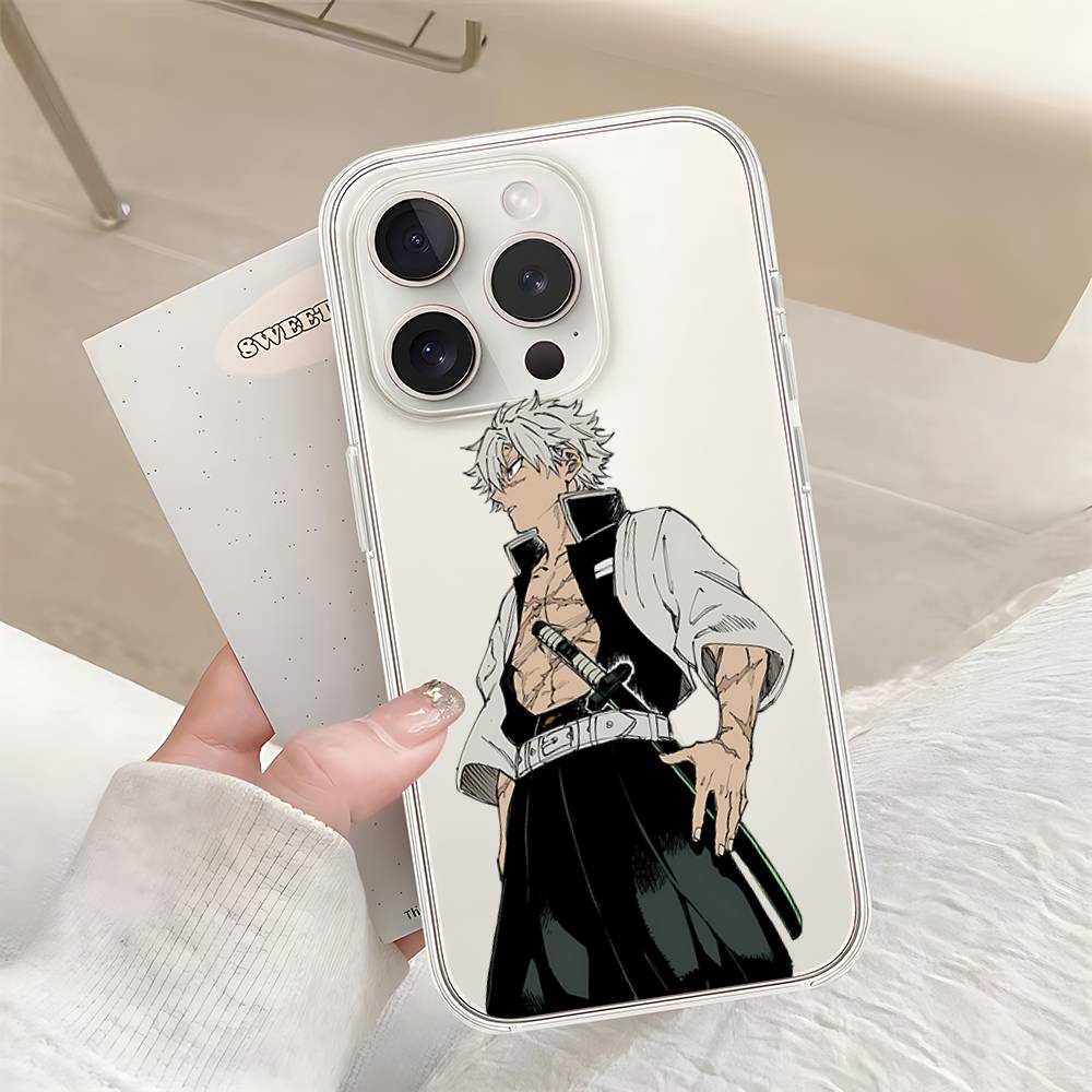 S-Shinas-zugawas S-Sanemi Phone Case For Iphone17 16 15 11 13 14 Pro Max 7 8 Plus X Xr Xs Max Se2020 12mini Transparent Cov
