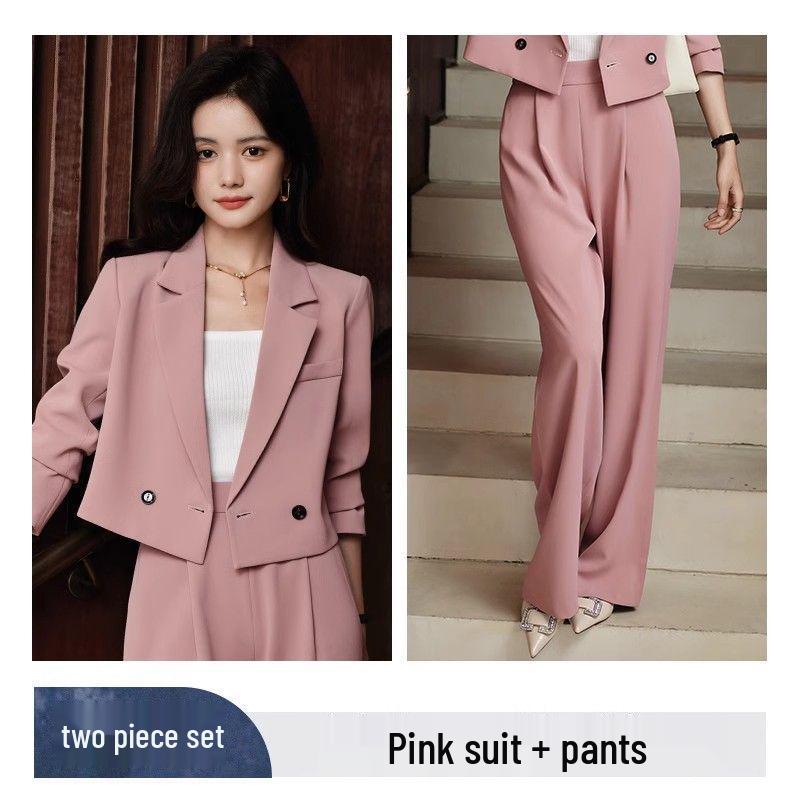 Women's 2026 Spring Short Suit Jacket: High-End, Casual, Petite Professional Wear Set