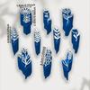 Flower Leaf Design Clay Stamp Molding Kit 10PCS Lightweight Plastic Tools for Handmade Brooch Badge Making
