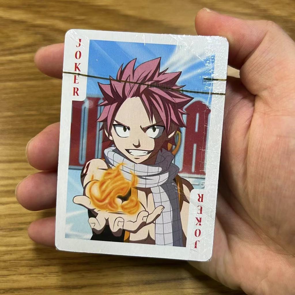 54pcs Cards Anime Fairy Tail Cosplay Poker Cards Board Game Cards Hardcover Collection Toy Gift With Box