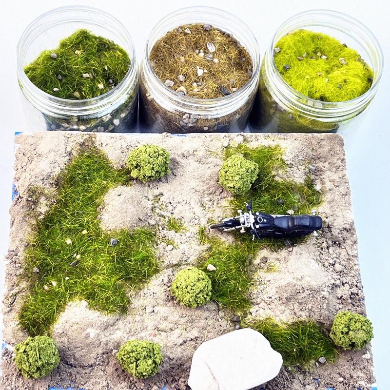 1 Set Dioramă Micro Scenă Decor Grădină Pentru Realizare Modele Diy 5G/185Ml Praf Teren Iarbă Statică Model Cu Piatră