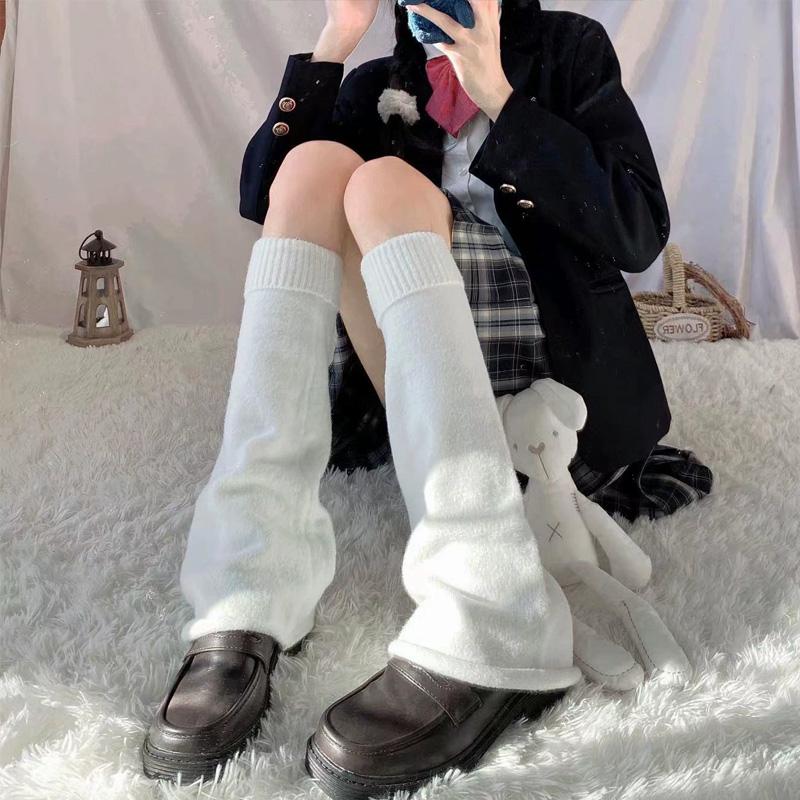 1 Pair Leg Warmer New Japanese Knit Socks Calf Gaiters Heap Heap Socks Cute Lolita Socks Sweet Girl Knitted Foot Cover