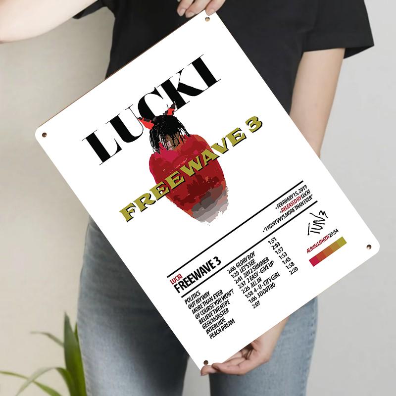 

LUCKI Freewave Album Cover Metal Wall Art Music Decor for Bedroom Living Room Home Decoration 20x30cm（7.8x11.8inch）