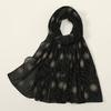 - Spring And Autumn New Black Bronzing Pattern Scarf Fashionable Versatile Women'S Ethnic Headscarf Chiffon Yarn