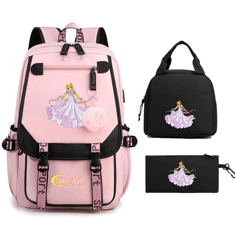 Sailor Moon Cartoon Elementary School Bag Lightweight Junior High School Backpack Women's Large Capacity Travel Bag
