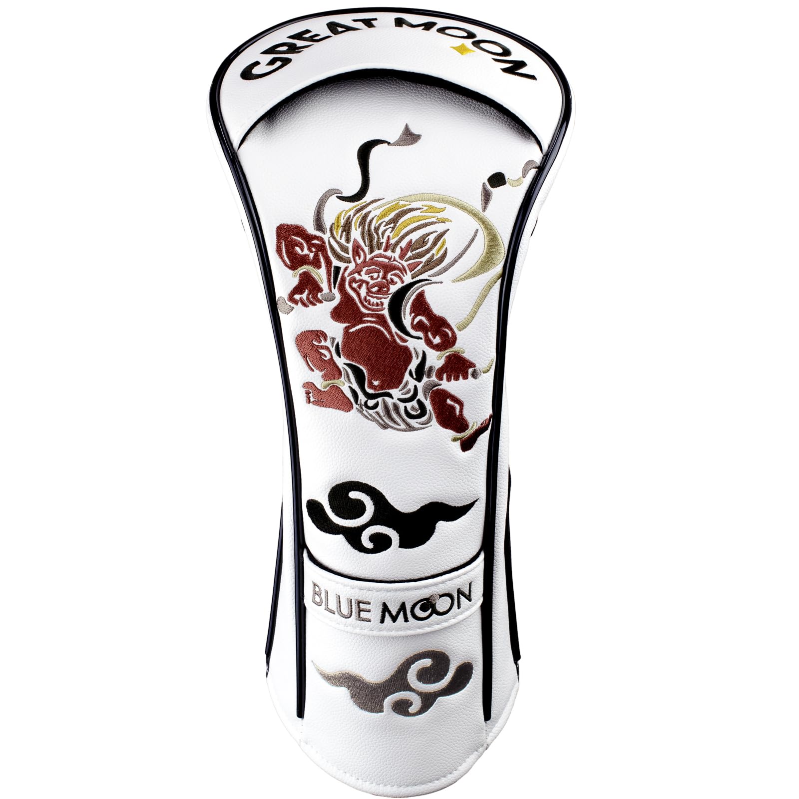

Blue Moon Head Cover for Driver DW Golf Head Cover Club Cover 2025 Model [5 Series] [Fujin Raijin] (White)