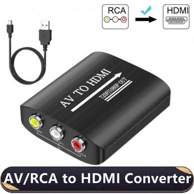 HD 1080P AV zu HDMI RCA zu HDMI Composite Adapter Konverter mit USB-Kabel CVBS AV Adapter für N64 Wii PS1/2/3 Xbox One SNES etc