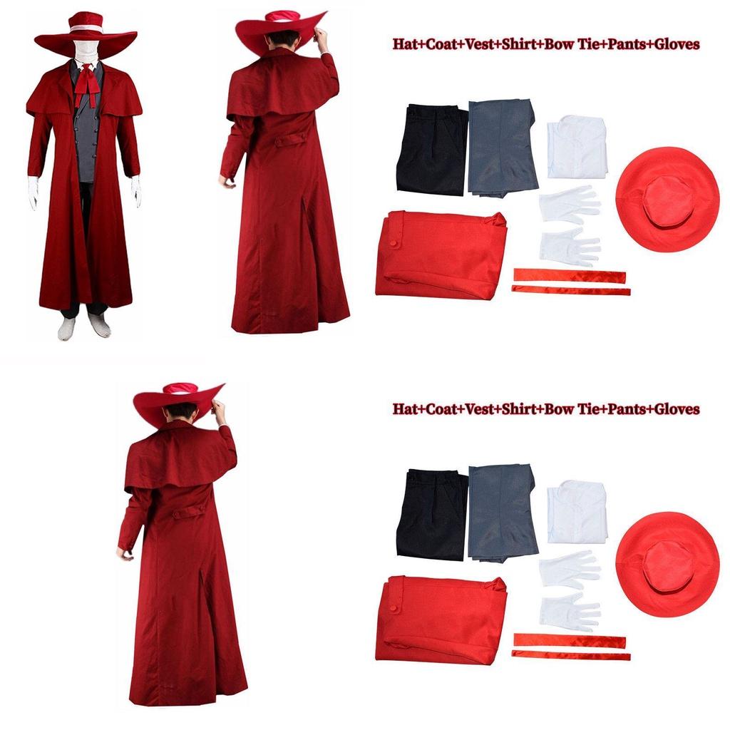 Hellsing Ultimate Alucard Cosplay Kostým Set S Vysoce Kvalitními Materiály Pro Halloween A Vánoční Večírky