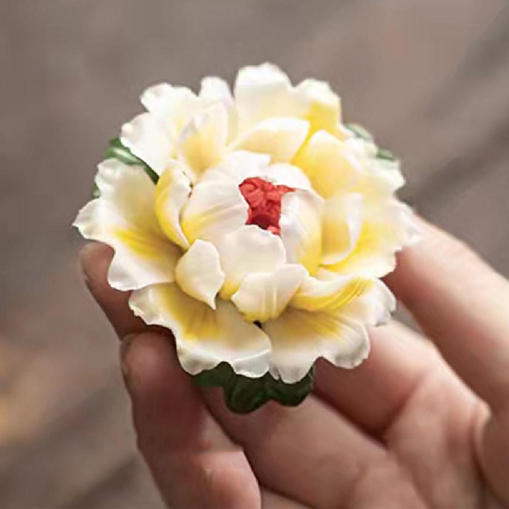 Peony Flower Incense Holder Incense Burner Decorative Incense Burner  Holder Incense Burner Cone Incense Holder Peony Supports