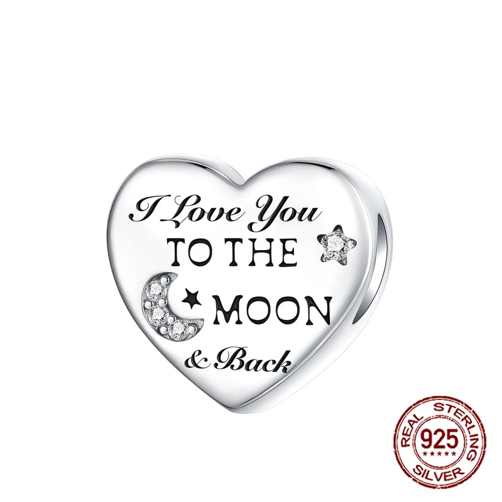 925 Silver Family Grandma Love You Mother Beads Pandent Charm Fit 4MM Hole Diameter Bracelet DIY Bead Ms Jewelry Gift