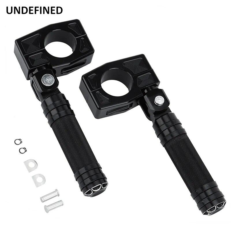 38mm 1.5'' Highway Pegs Adjustable Footpegs Chopper Bobber Engine Guard Crash Bar Footrest Mount For Honda Harley Sportster Dyna