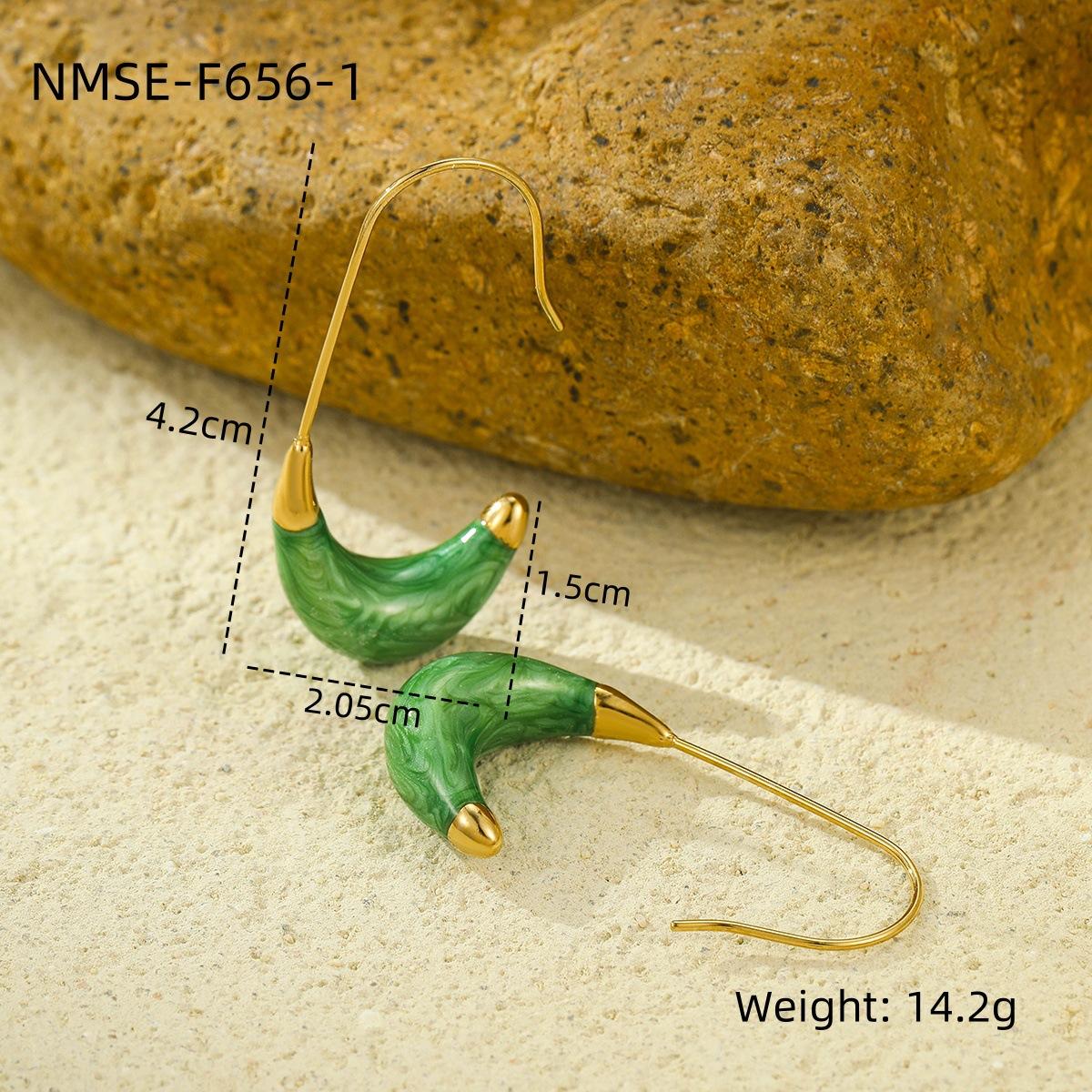 GEMCHIC Women s C-Shape Drop Earrings 18K Gold Plated Stainless Steel Tassel Dangle Earrings