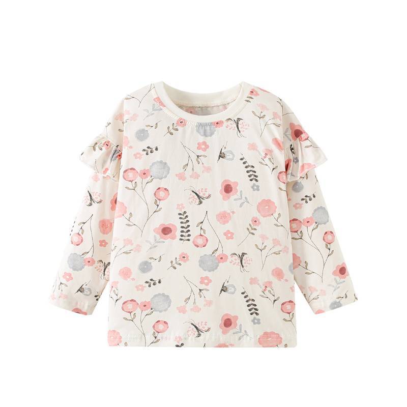 Girl T Shirt Cotton Animal Cartoon Long Sleeve For Kids
