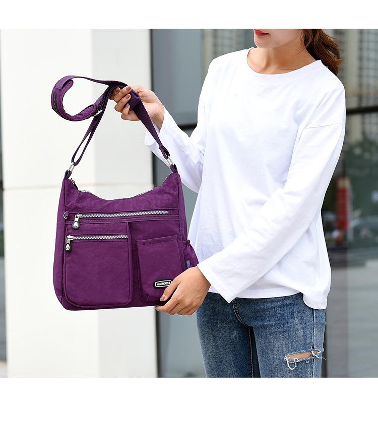 Stylish Water-Repellent Nylon Canvas Crossbody Bag for Women
