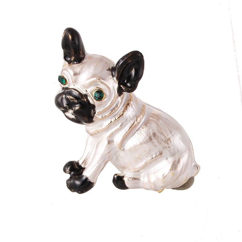 

Корсажная одежда мультфильм простая, толстая, уродливая и милая брошь в виде собаки-микроавтобуса простая и универсальная булавка для питомца для мужчин и женщин белый