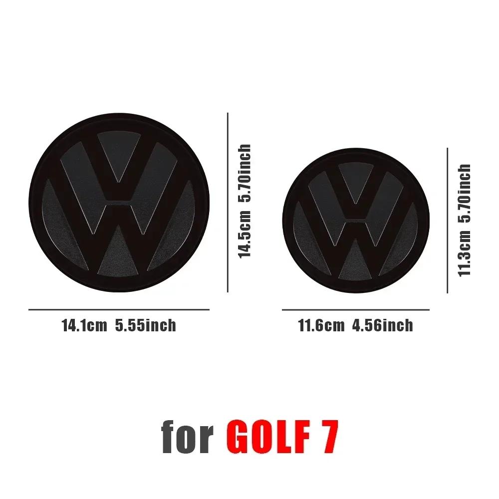 T23-Chrome Car Front Radiator Grille Replacement Emblem Rear Trunk Lid Badge Auto For Volkswagen Golf 7 7.5 Golf 8 Passat Polo 2021