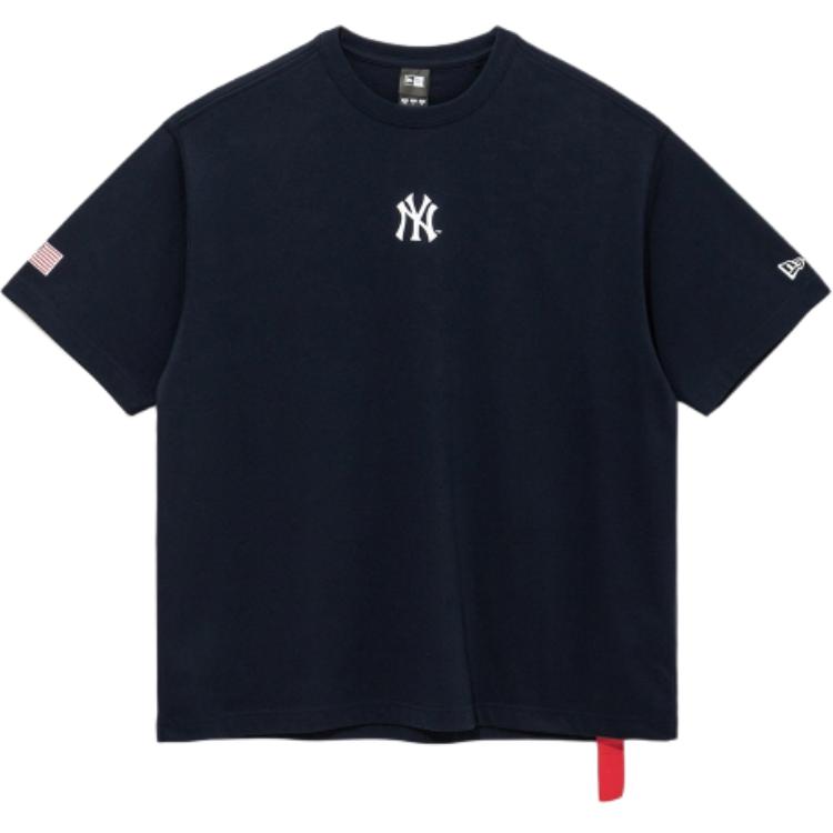 New Era Logo Loose Fit Crew Neck Short Sleeve T-Shirt Men Tops 14679813