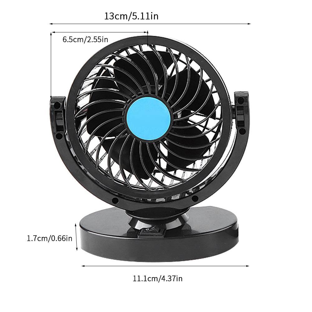 12V Portable Car Cooling Air Fan Silent Cooler