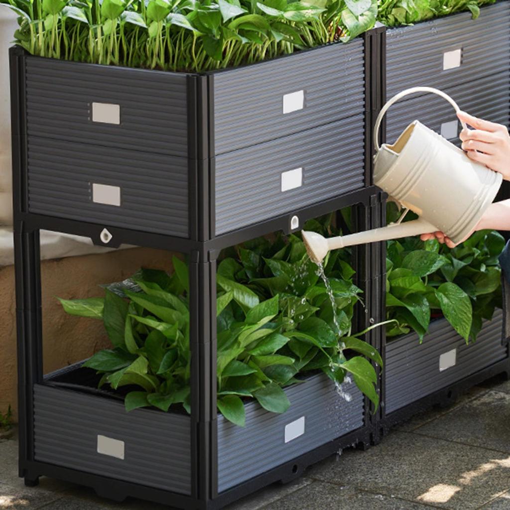 Multi-Level Planter Box for Outdoor Flower And Vegetable Gardening