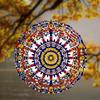 2D Spinning Wind Chime Outdoor Decor with Mandala Design for Garden Patio Balcony Hanging Ornament Wind Catcher Home Decoration
