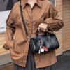 Leather bag first layer cowhide messenger bag handbag commuter women's shoulder bag versatile pillow bag