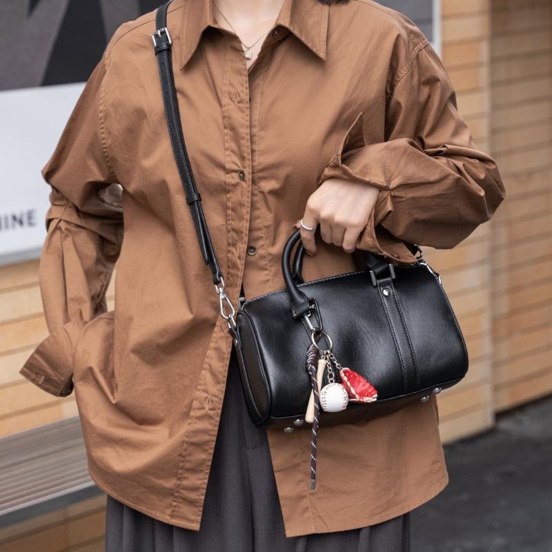 Leather bag first layer cowhide messenger bag handbag commuter women's shoulder bag versatile pillow bag