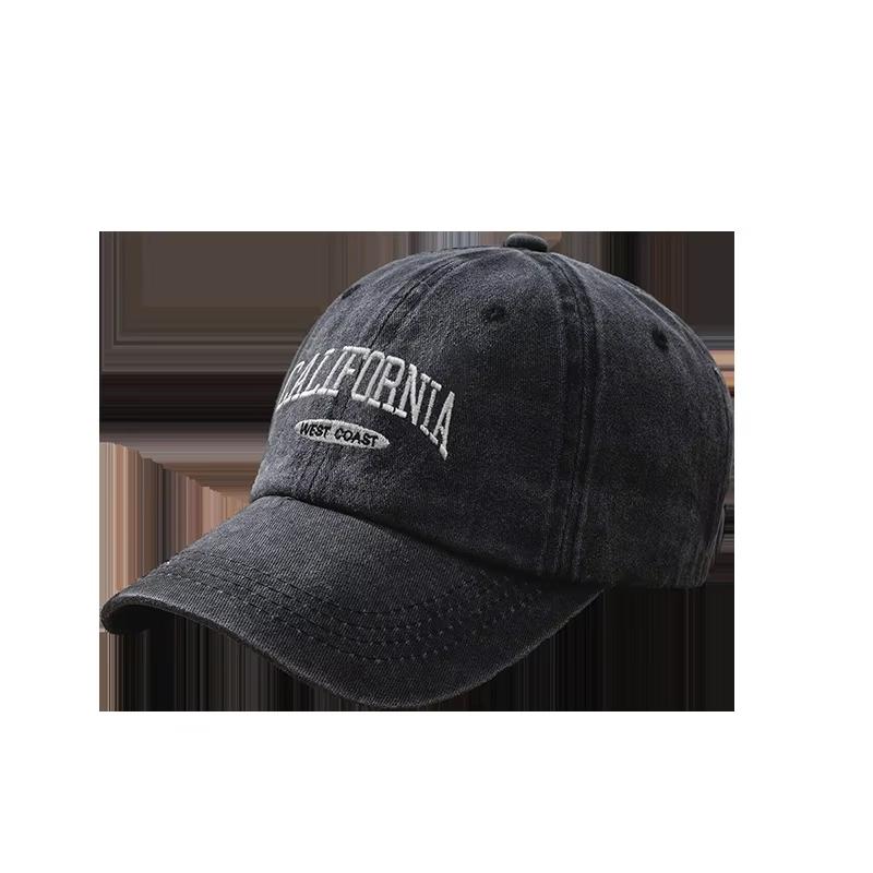 Cotton Retro Vintage Baseball Cap Men Women Denim Embroidered Letters Hat Cotton Soft Top Caps Casual Retro Unisex Hats