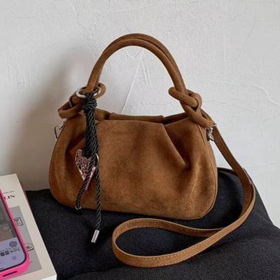 Small Suede Fashion Leather Shoulder Bags for Women 2026 Luxury Designer Brand Trend Crossbody Bag Females Short Handle Handbags