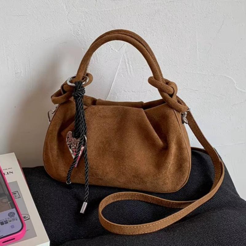 Small Suede Fashion Leather Shoulder Bags for Women 2026 Luxury Designer Brand Trend Crossbody Bag Females Short Handle Handbags