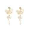 2026 Summer New Handmade Multi-layer Pink Floral Tassel Earrings, Vintage Ethereal Women Earrings