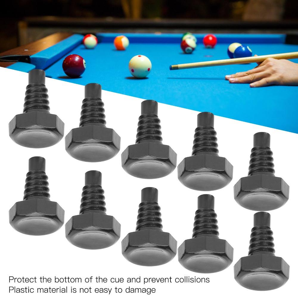 15pcs Screw Snooker Pool Cue Cover Hard Sharp Teeth Tail Plug Protective Cap Snooker Equipment