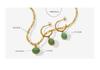 Natural Green Aventurine Pendant & Earrings Set: Ethnic Style Women's Jewelry