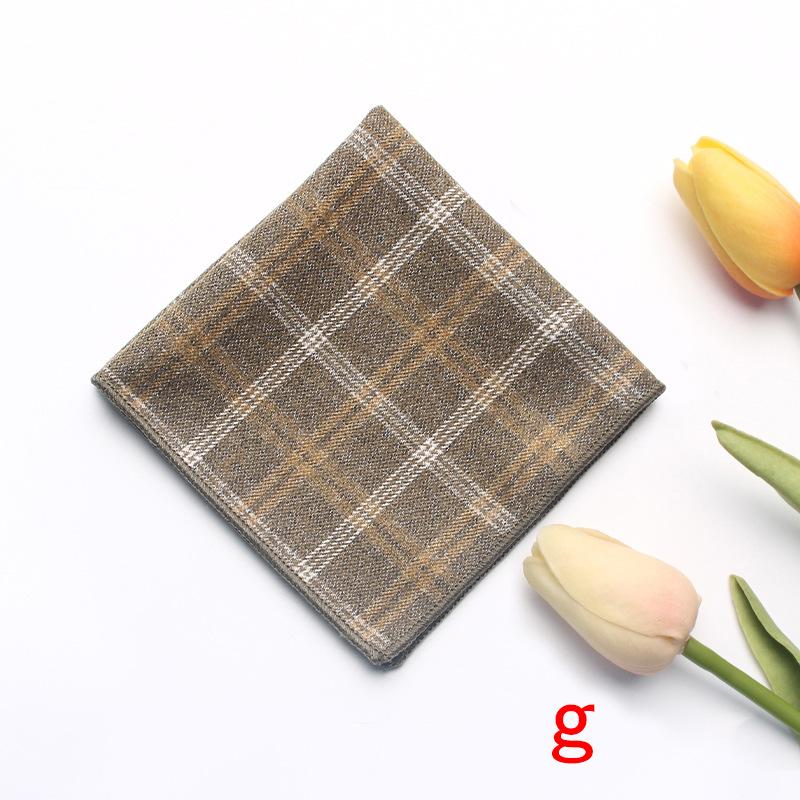 Men'S Suit Pocket Towel, Striped Vintage Gentleman'S Wool-Blend Handkerchief Square Towel