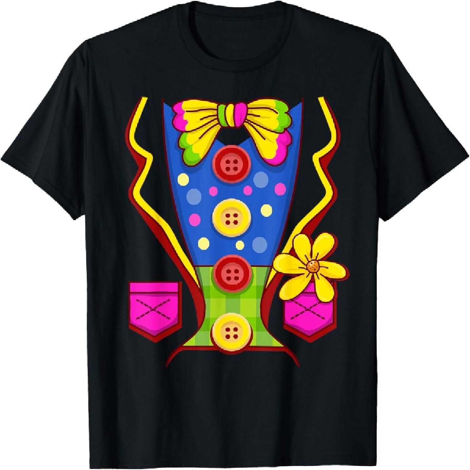 Костюм клоуна цирковая футболка XXXXXL разноцветный