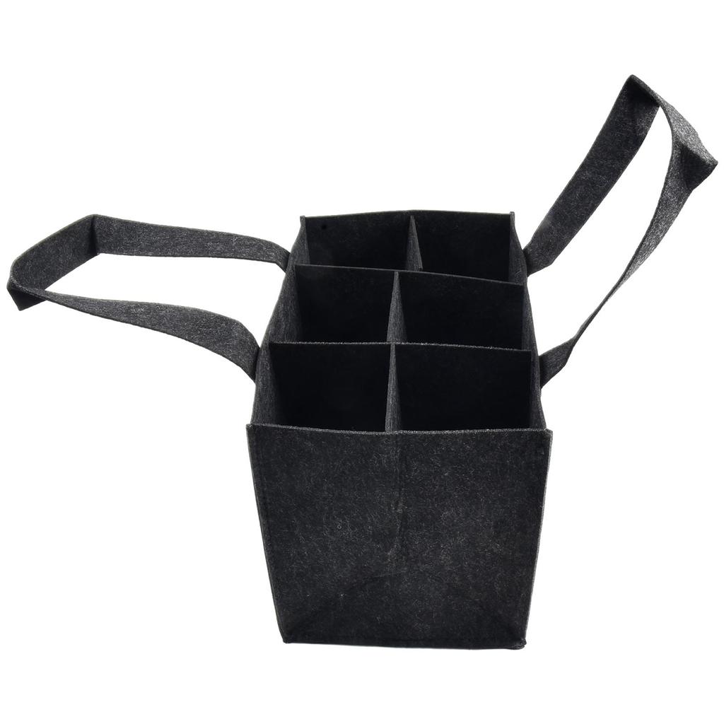 2-farbig Filz 6-Fächer Bier&Wein Schutzhandtasche Aufbewahrungstasche Träger Outdoor