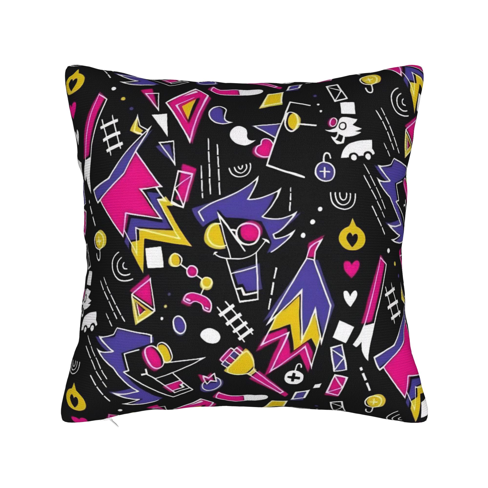 Pink And Blue Romantic Mode Couples Love Square Pillow Covers Couch Asamimichaan Cute Asamimi Cushion Case Decorative Pillowcase 30x30cm 12x12in