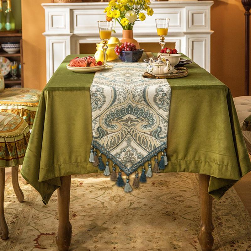 New Vintage Luxury Table Flag Hot Selling Rural Style Living Room Tablecloth European High-end Dustproof Coffee Table Towel TV Cabinet Cover