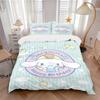 3pcs Cinnamoroll's Sweet Birthday Celebration Printed Duvet Cover Set (1 * Cover+2 * Pillowcase, Without Core), Suitable for Home Bedroom, Guest