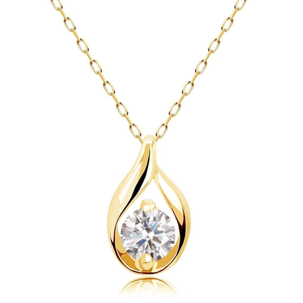Lala Christie Diamond Single Design Necklace in 18K Gold 0.1ct (lp71-0010-yg)