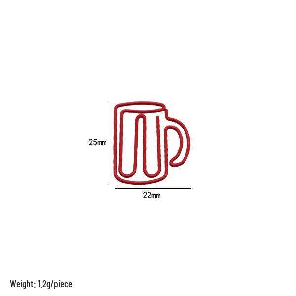 

Multicolor Beer-Shaped Paper Clips - Creative Metal Binder Clips for Office Stationery and File Organization