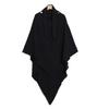 Solid Color Elegant Muslim Head Covering Ready to Wear Tie Closure Prayer Headscarf Long Breathable Abaya Hijab for Women