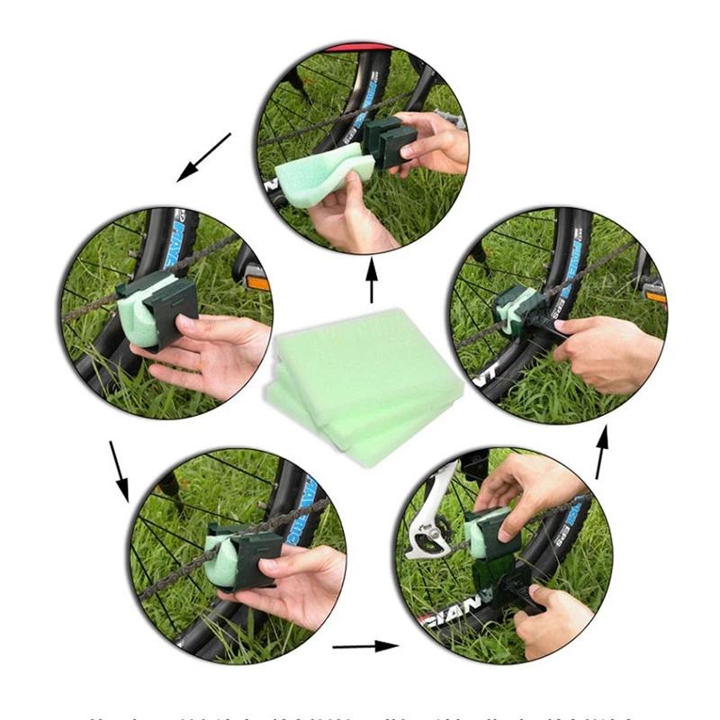 Ciclism Bicicletă Curățător de lanțuri de biciclete Set de instrumente multifuncționale Kit de spălare pentru volantă Curățare Casete Instrumente de curățare Perii Cutie de curățat
