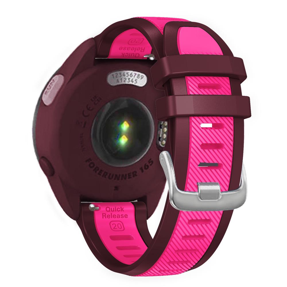 

Two-Color Silicone Watch Band for Garmin Forerunner 165, 20mm
