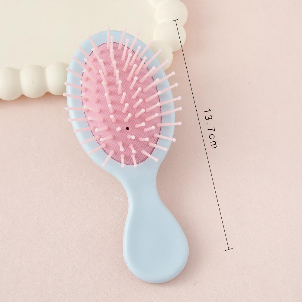 Mini Air Cushion Hair Brush Macaron Colored Portable Detangling Comb Custom Logo Hairbrush with Plastic Handle for Home Use