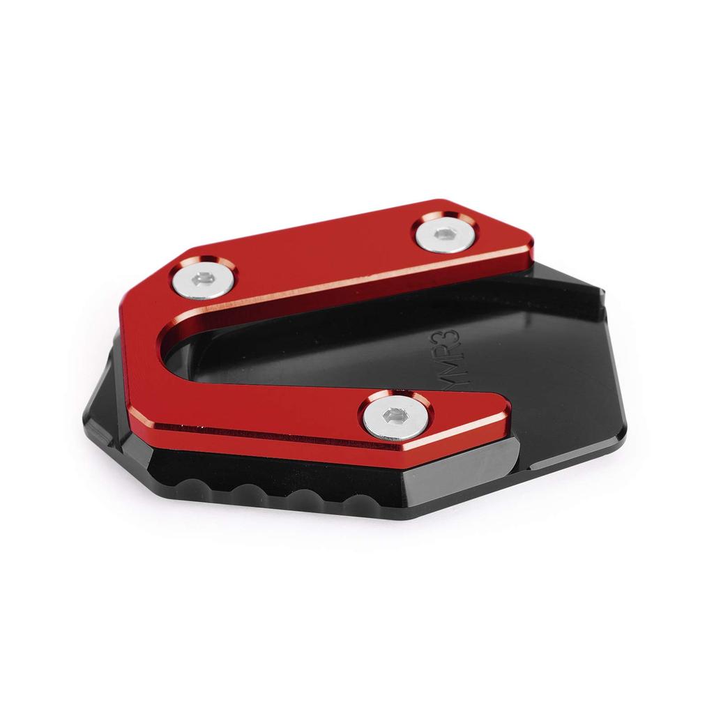 Bruce & Shark Kickstand Side Stand Stand Stand Plate Extension Aluminum for Yamaha YZF R25 R3 MT-25 MT-03 14-17 Red